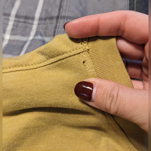 Ariat Rebar Cottonstrong Mustard Yellow Long Sleeve Outdoor Adventure Tee sz S - Picture 7 of 12